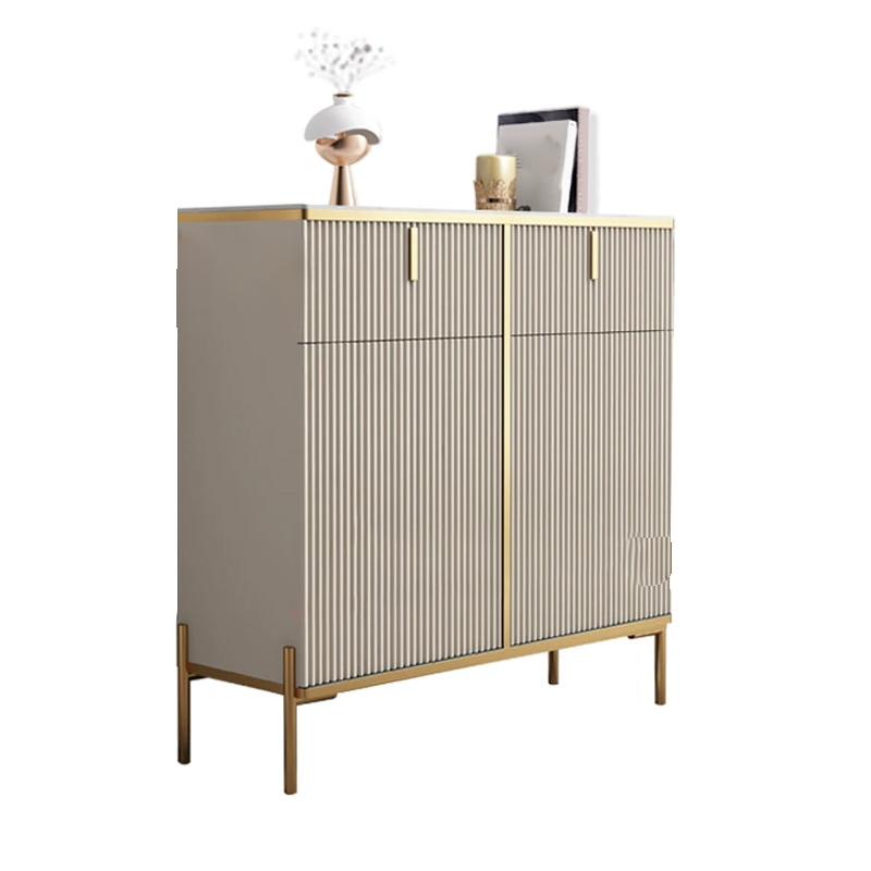 Glam Wood Sideboard Credenza with Cabinets and Drawers Assembly 40cm Width x 90cm Height - image 3