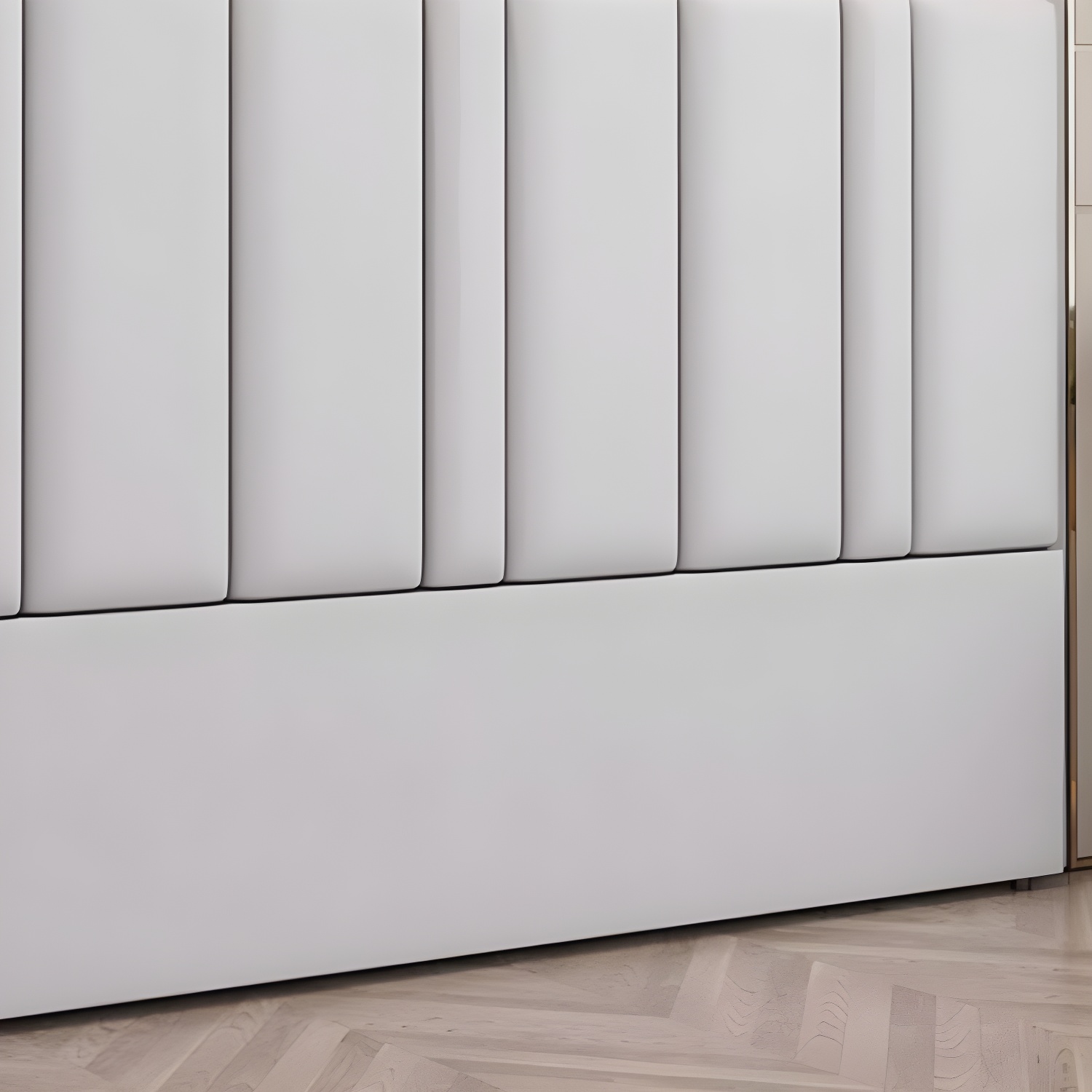 Stylish Upholstered Panel Headboard with Wood Legs and Modern Rectangular Design - image 10