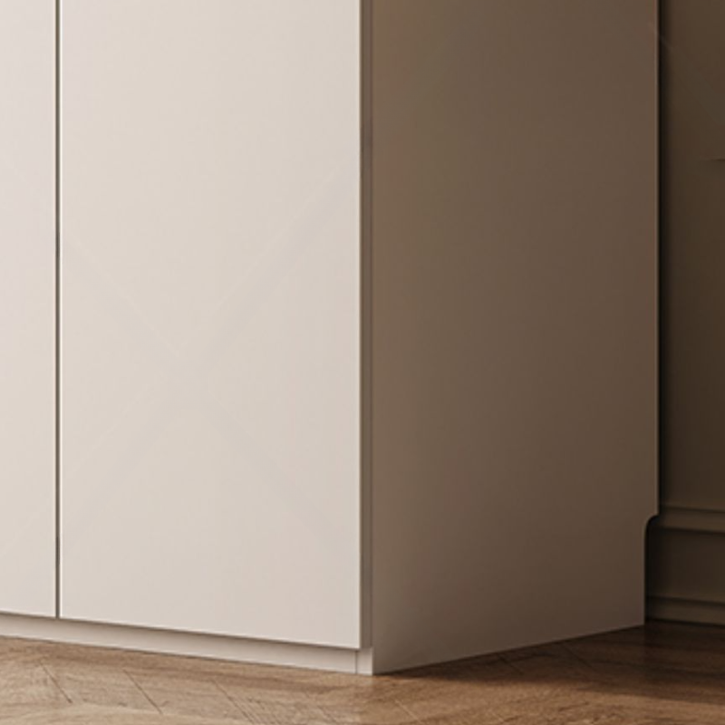 White Minimalist Laminate Independent Wardrobe Closet with Soft Close Drawer, Soft Close Door, and Interior Shelves - image 5