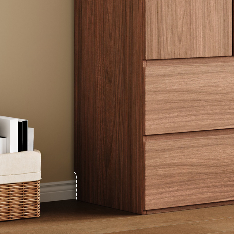 Acorn Minimalist Natural Wood Wardrobe Closet with Soft Close Drawer, Soft Close Door, Interior Shelves, and Clothing Rod - image 5