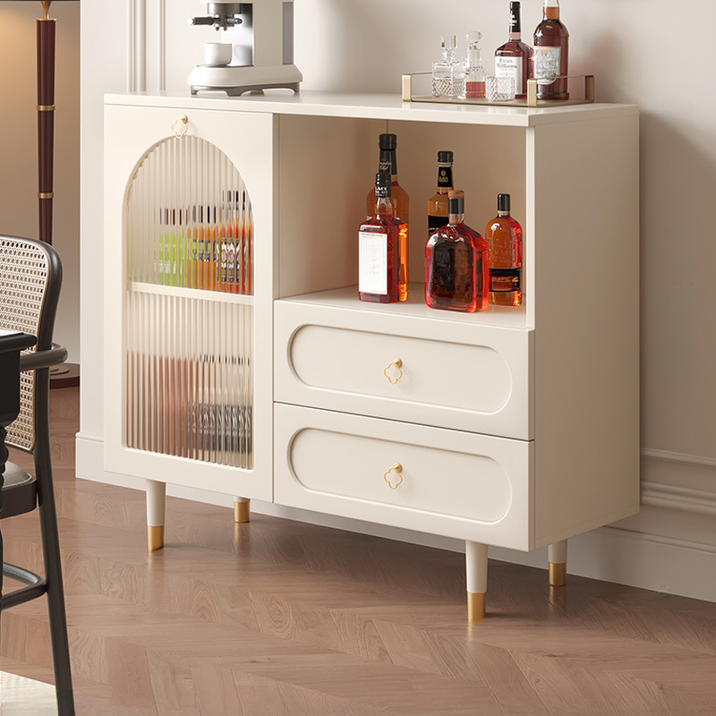 Glamorous Engineered Wood Buffet Table with 2 Drawers, Glass-panel Door and Adaptable Shelf - image 2
