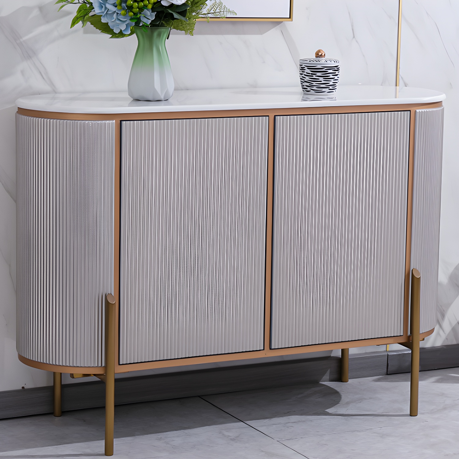 Wood Sideboard Contemporary Style Side Board for Dining Room