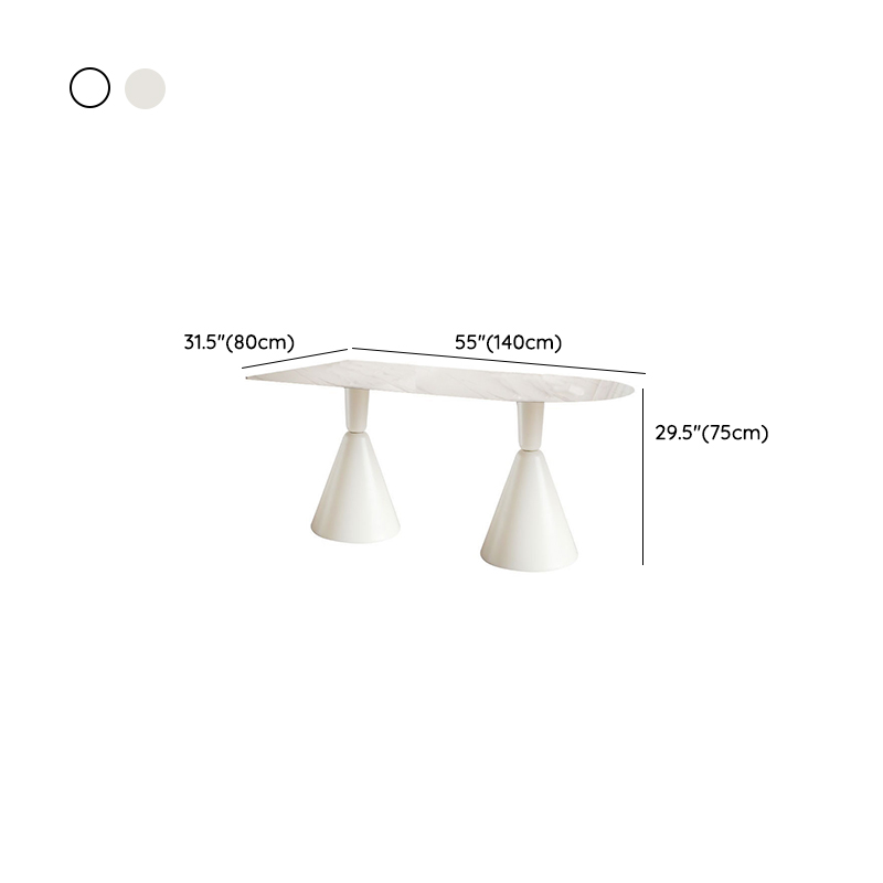 Simplistic Dining Table with Chalk Stone Top, Fixed Table, Seats 4 to 8, Scratch-immune - image 20