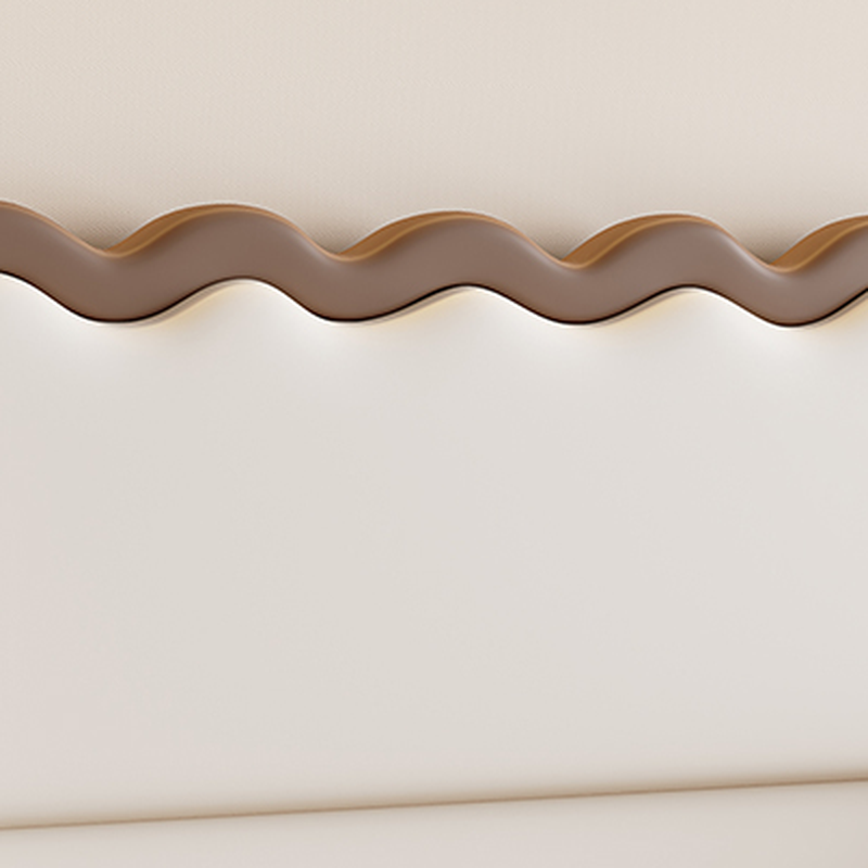 Modern Simple Style Panel Headboard in Natural Wood for California King/King/Queen Bed with No Distressing, Sponge Upholstery Fill, Free-standing Standard Installation, and Standard Height - image 9