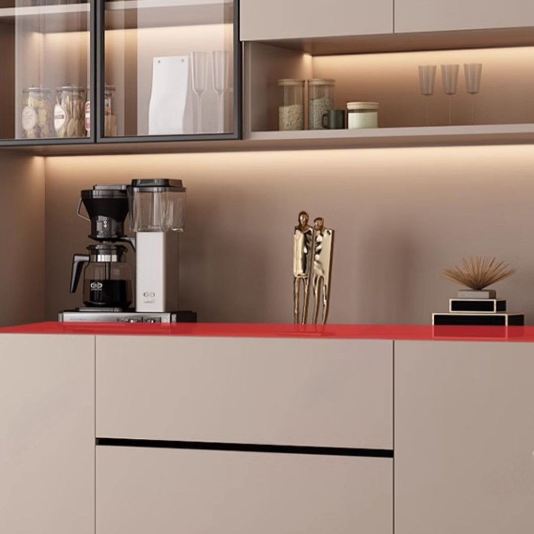Wide/Standard/Narrow Modern Timber 3 Drawers 2 Shelves/3 Shelves/1 Shelf Glass Doors Pantry Hutch Sideboard - image 17