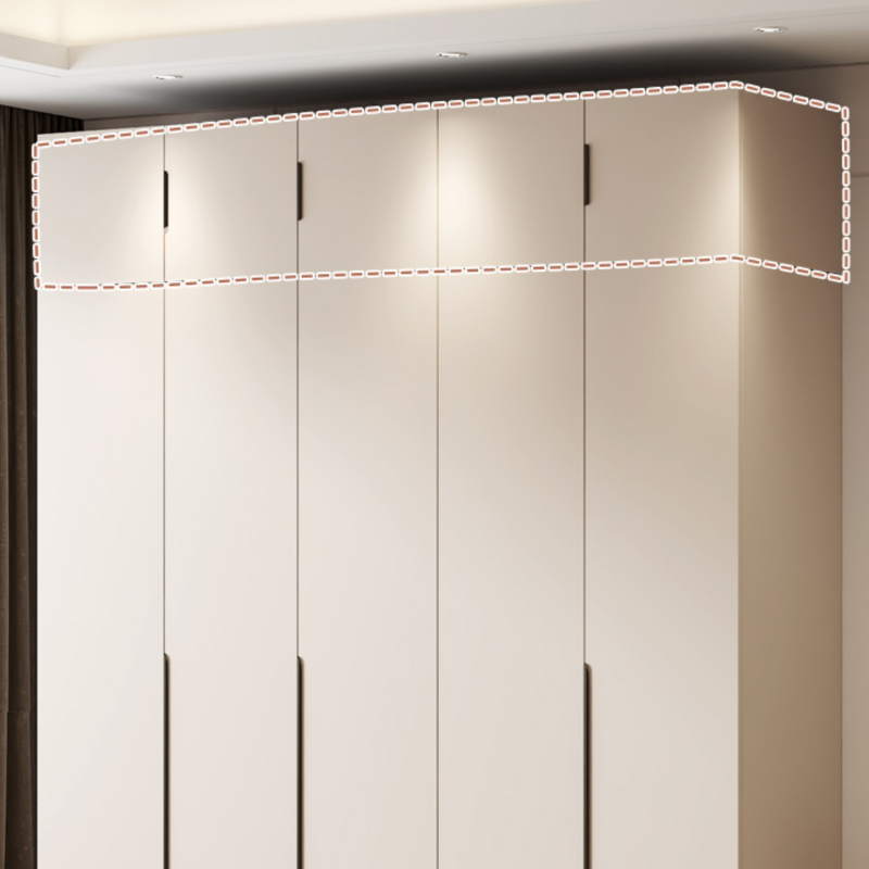 Minimalist Manufactured Wood Independent Wardrobe Closet with Soft Close Door, Interior Shelves, and Clothing Rod - image 7