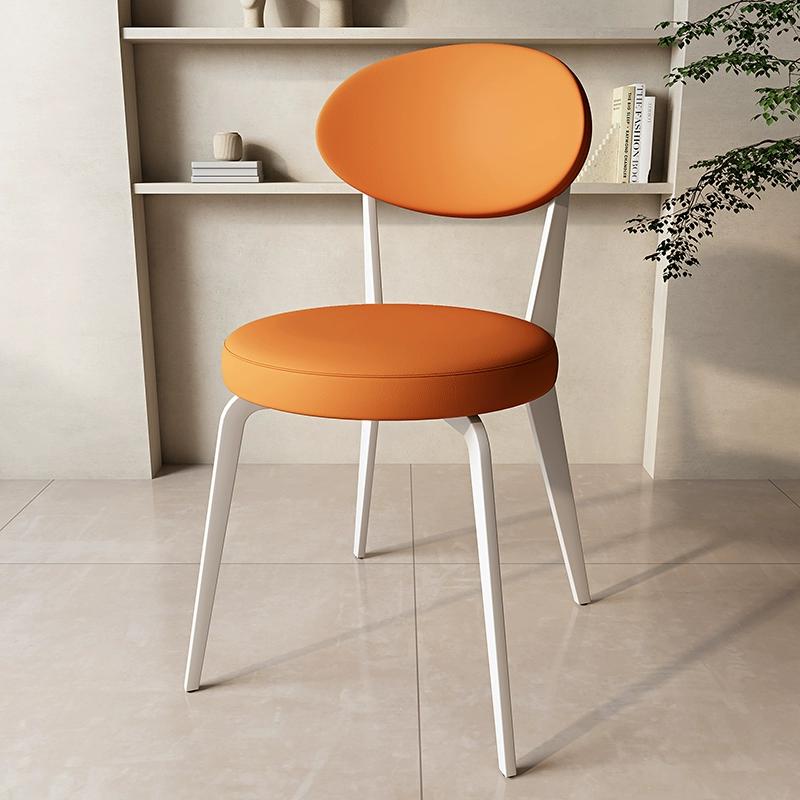 Dining Room Open Back Upholstered Dining Side Chair with Metal Frame - image 5