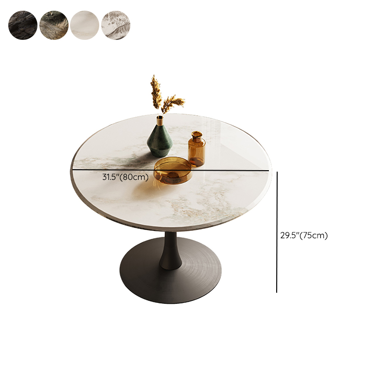 Art Deco Multi-Color Rounded Dining Table with Stone Top, Scratch-immune, Standard Height, Seats 2 - image 15