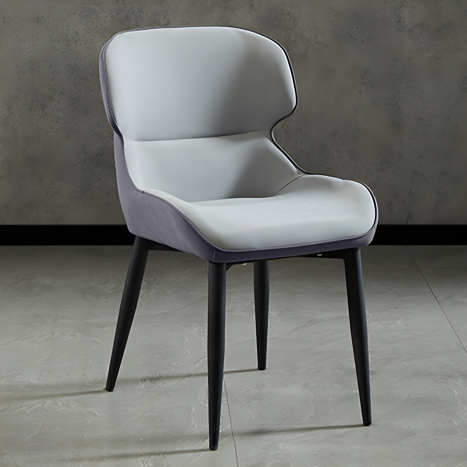 Nordic Style Metal Armless Dining Chairs Wingback Side Chair for Home Use - image 4
