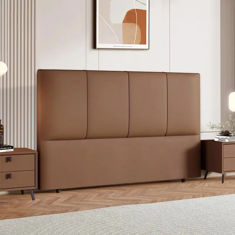 Modish Panel Headboard in Pine Wood with No Distressing, Rectangle Shape for King/Queen/Full Bed, Featuring Sponge Upholstery and Standard Height