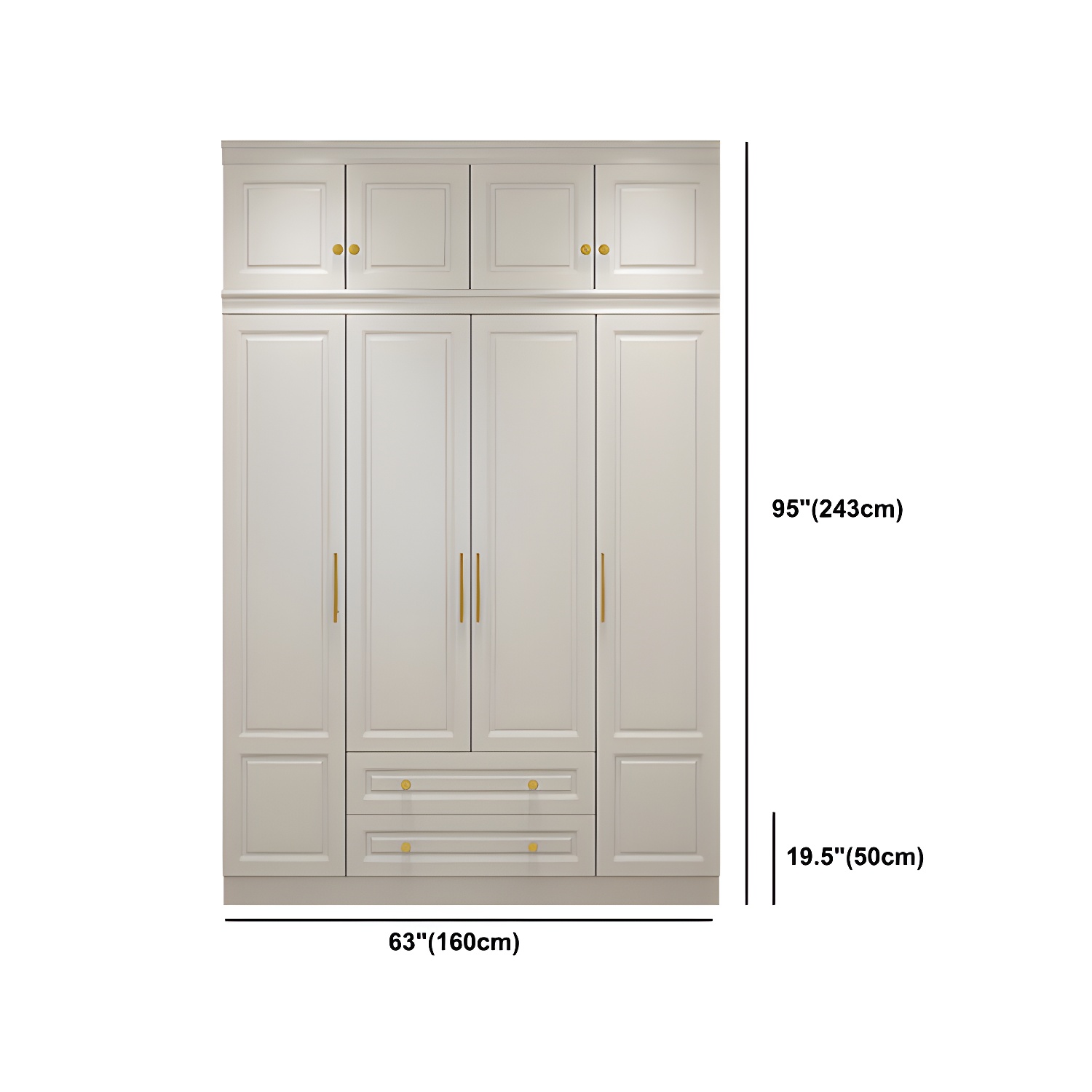 Modern Style Wooden Wardrobe White Colour Soft Close Drawer Wardrobe Closet - image 22
