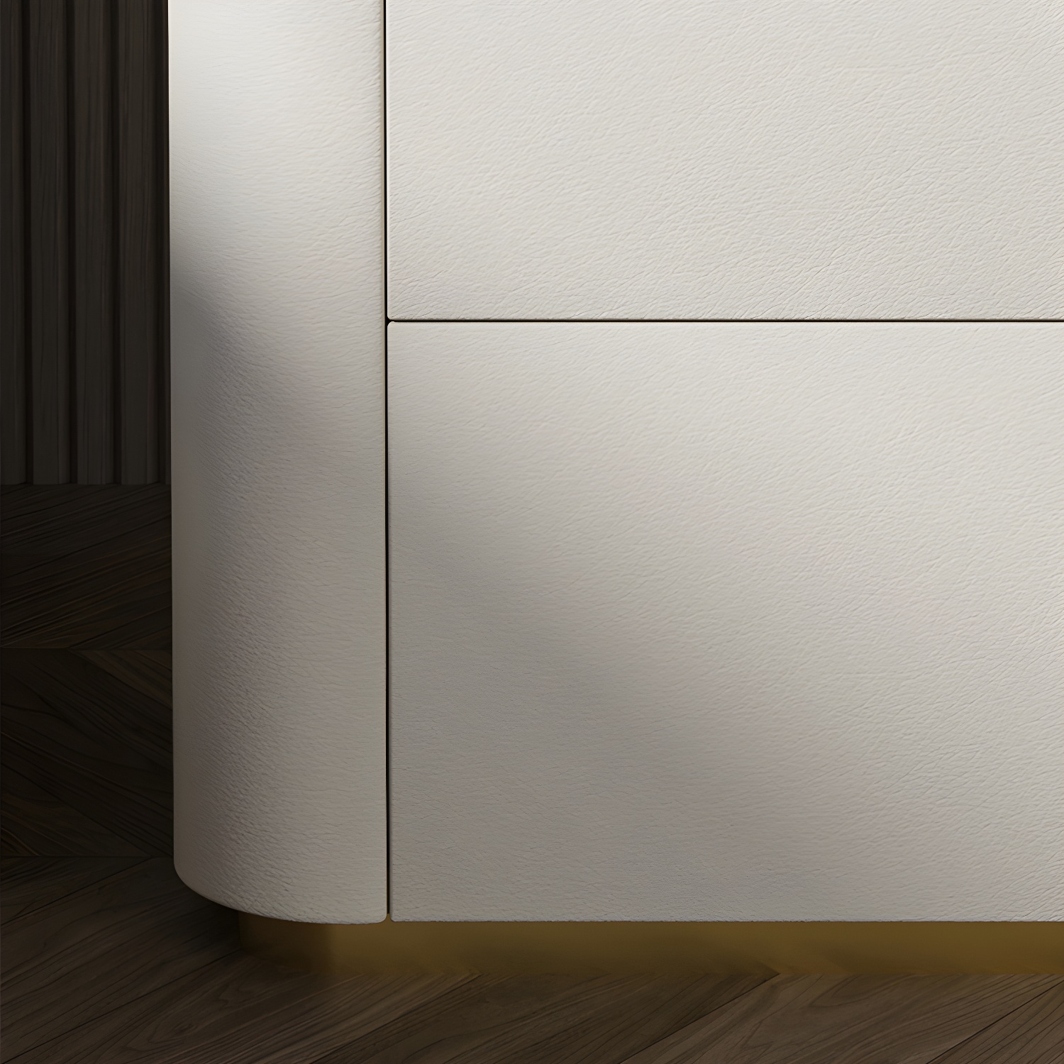 Wooden Nightstand with Tempered Glass 21.65" Tall 2 - Drawer Nightstand - image 15
