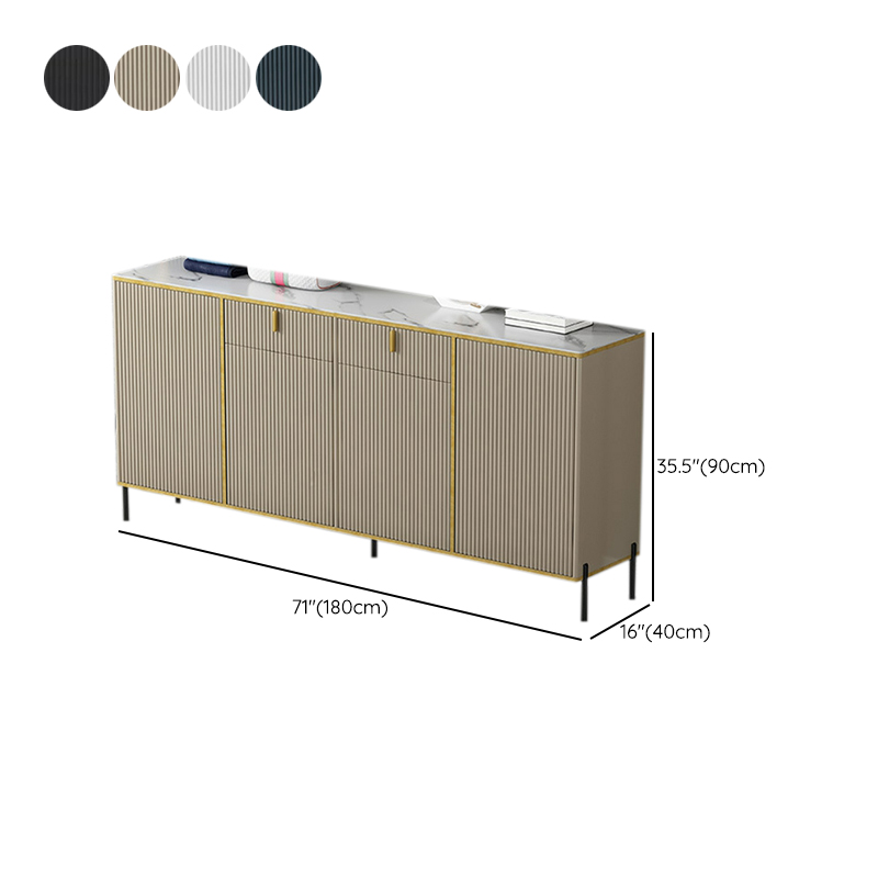 Free Standing Stone Wet-resistant Utility Storage Cabinet with 12 Interior Shelves & 3 Cabinets Living Room - image 22