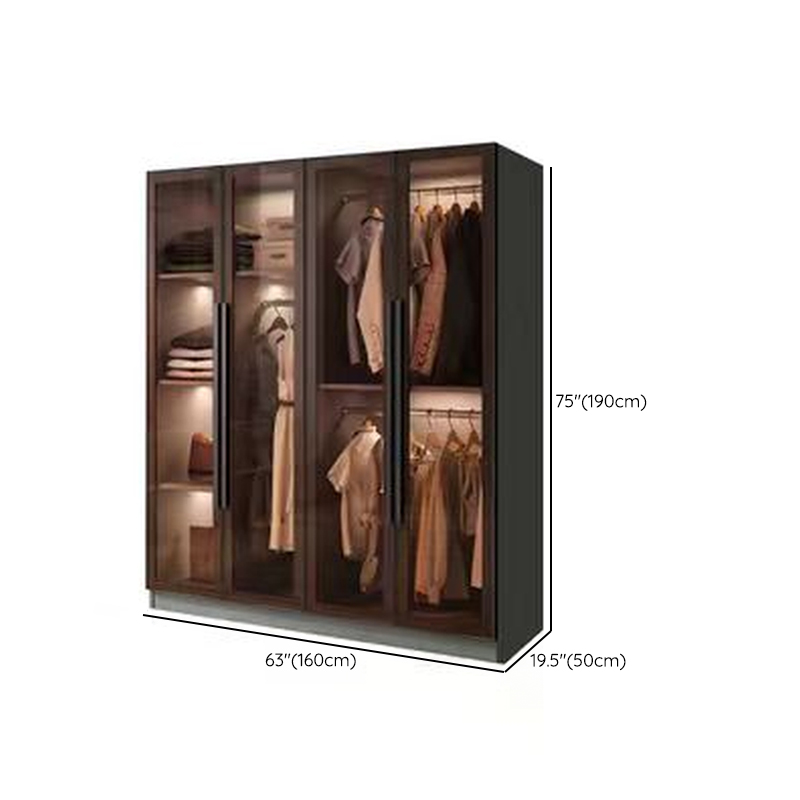Ink Casual Lumber Wardrobe with Soft Close Door, Interior Shelves, and Hanging Rod - image 15