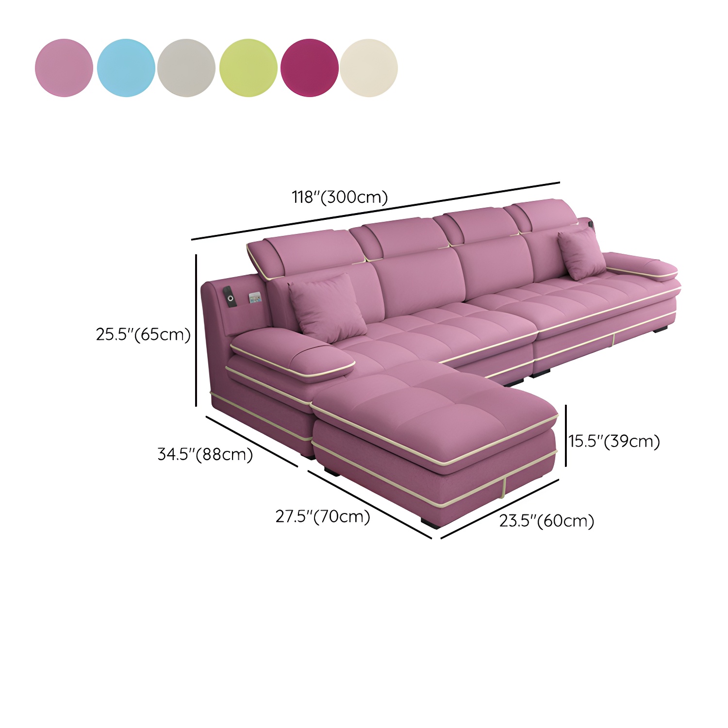 Elegant Gray Curved Sectional Sofa with Scandinavian Wooden Frame - image 18