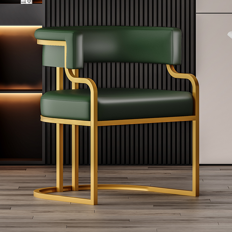 Elegant Framed Arm Chair with Gilded Legs, Secure Foot Pads, and Felt Padding - image 4