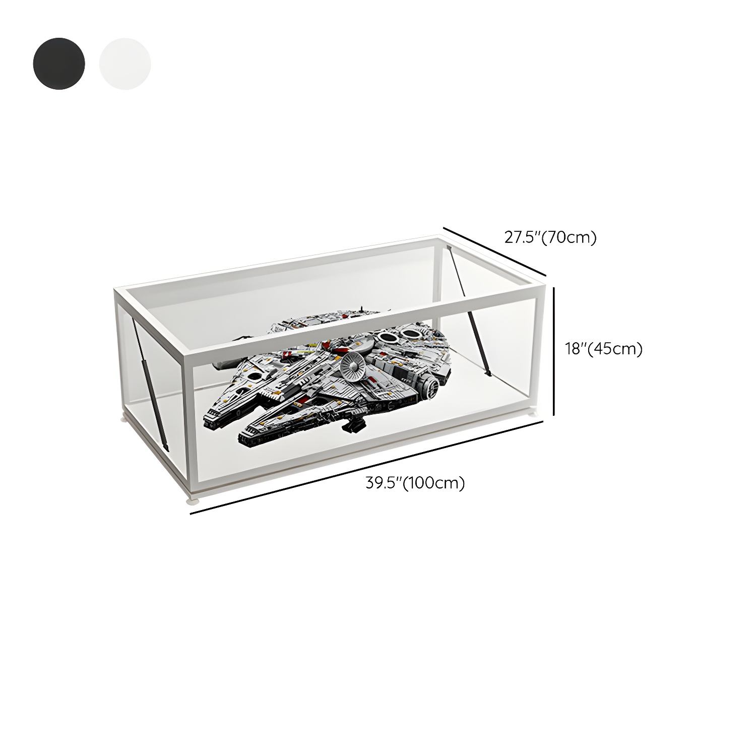 Rectangle Glass Top Coffee Cocktail Table Tranparent Contemporary with Metal Base - image 21