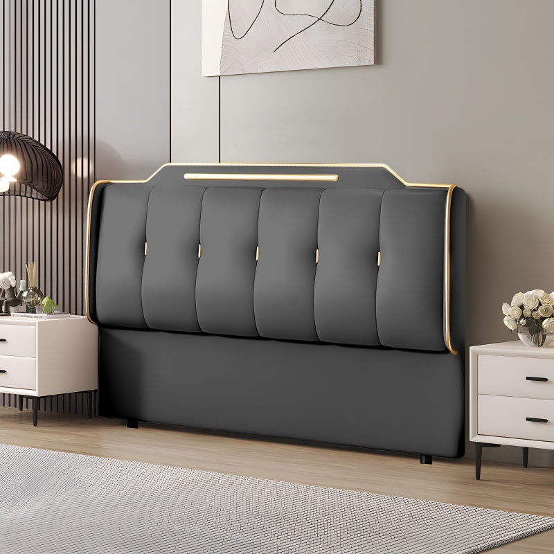 Simplistic Wingback Headboard with Camelback Shape for Queen Bed, Piled Tufted, Standard Height, Sponge Upholstery Fill, No Distressing - image 5