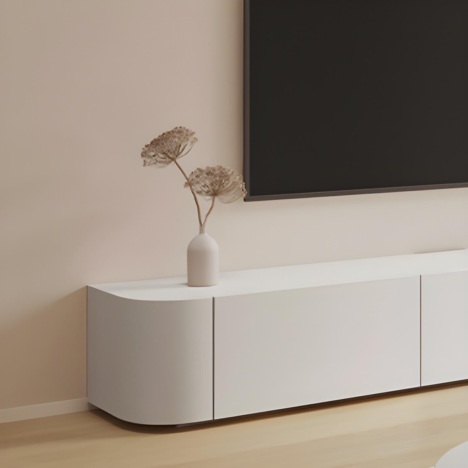 Modern Wood TV Stand Console White TV Media Stand with Drawers for Living Room - image 7