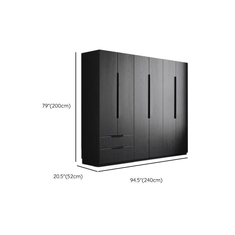 Ink Trendy Timber Wardrobe Armoire with Soft Close Drawer and Door, Interior Shelves, Clothing Rod - image 20