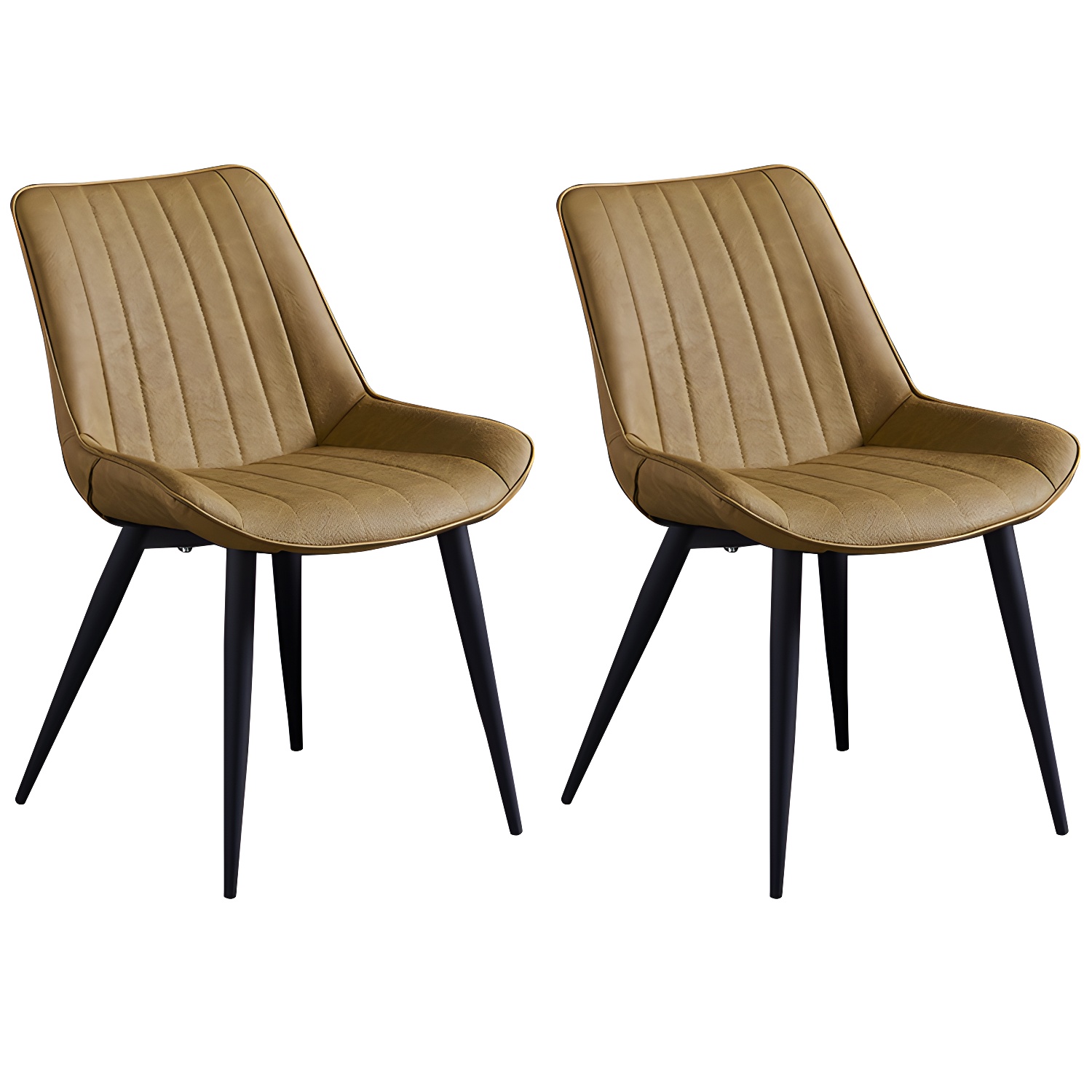 Scandinavian Leather Restaurant Side Chair Matte Finish Parsons Dining Chair - image 9