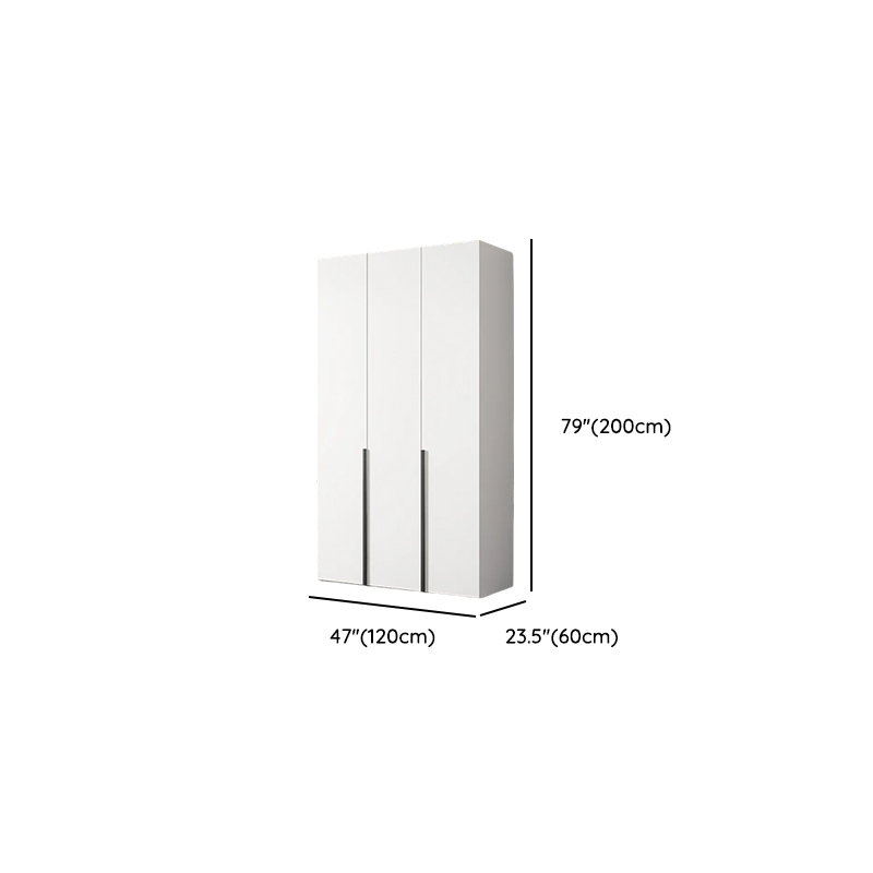 Chalk Modish Laminate Wardrobe Closet with Soft Close Door, Interior Shelves, and Clothing Rod - image 6