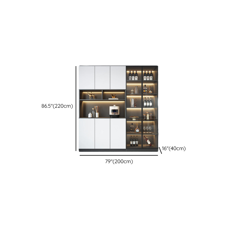Standard/Wide Chalk 3 Drawers Closet 2 Shelves/1 Shelf Glass Doors Functional Storage Cabinet Sideboard - image 21