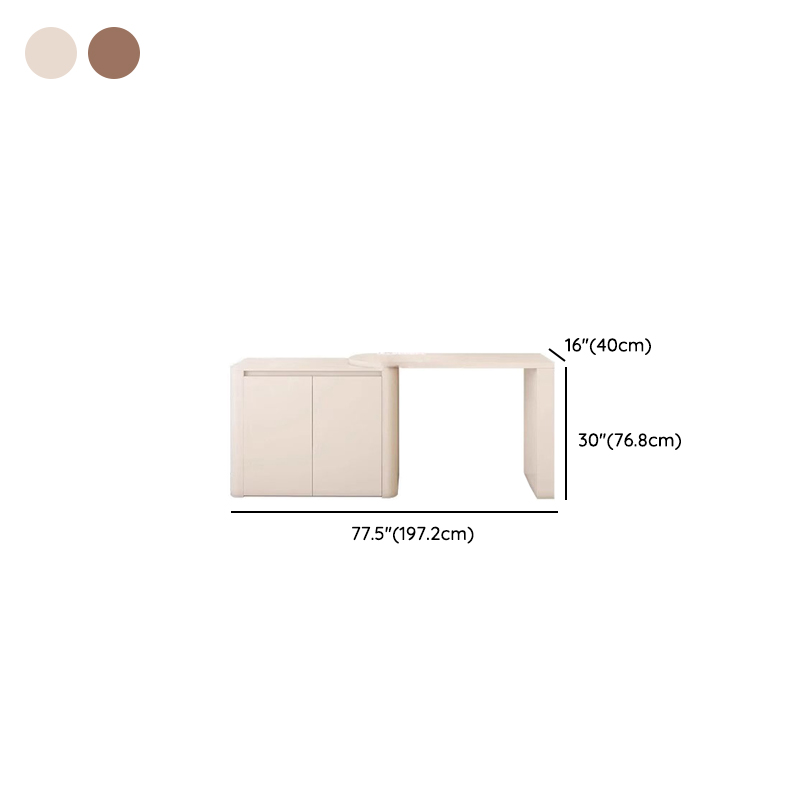 Modish Engineered Wood Large Makeup Vanity with 3 Drawers - image 12