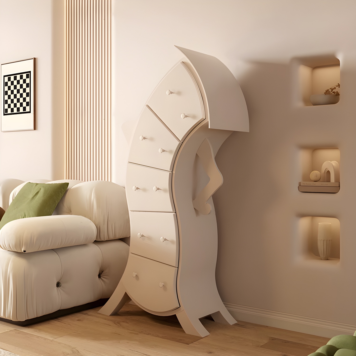 Modern Wood Accent Chest with Soft Close Drawers and Standard Length - image 5