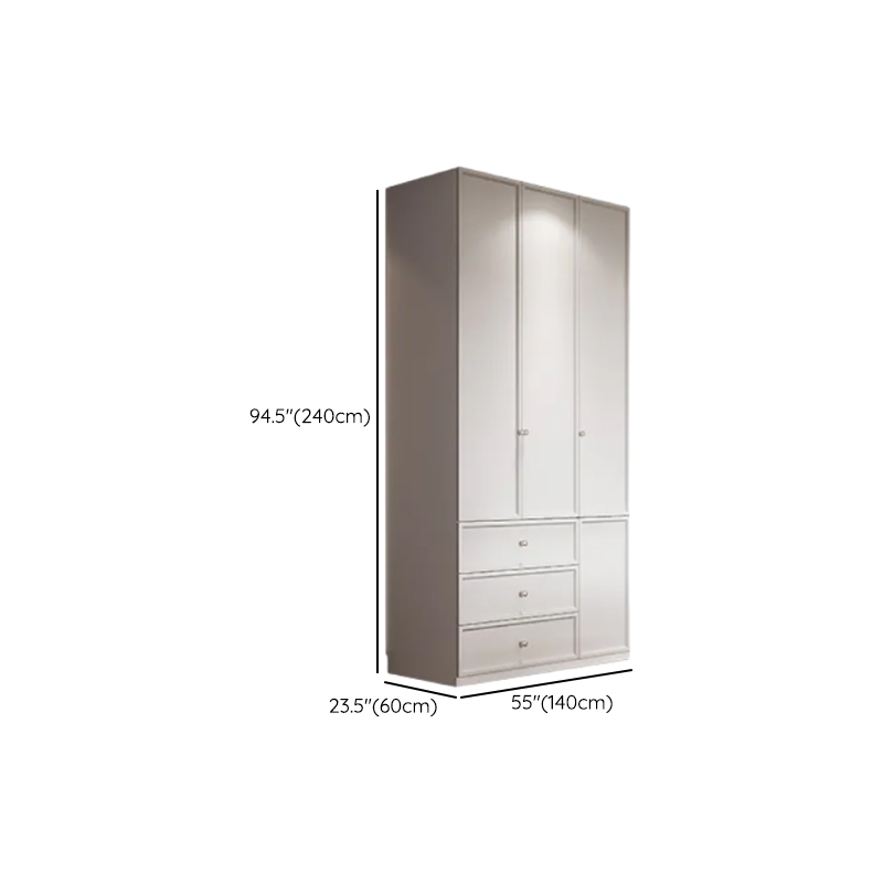 White Minimalist Wooden Wardrobe Closet with 3-Drawer/6-Drawer, Soft Close Door, Interior Shelves, and Clothing Rod - image 12