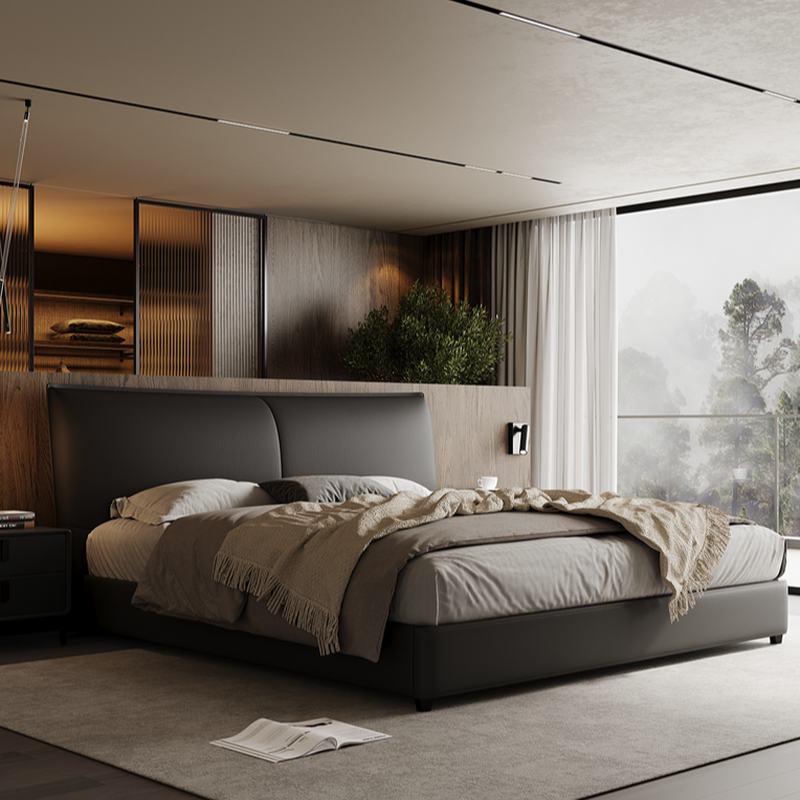 Solid Color Storage Bed/Platform Bed with Pine Wood Frame for Living Room