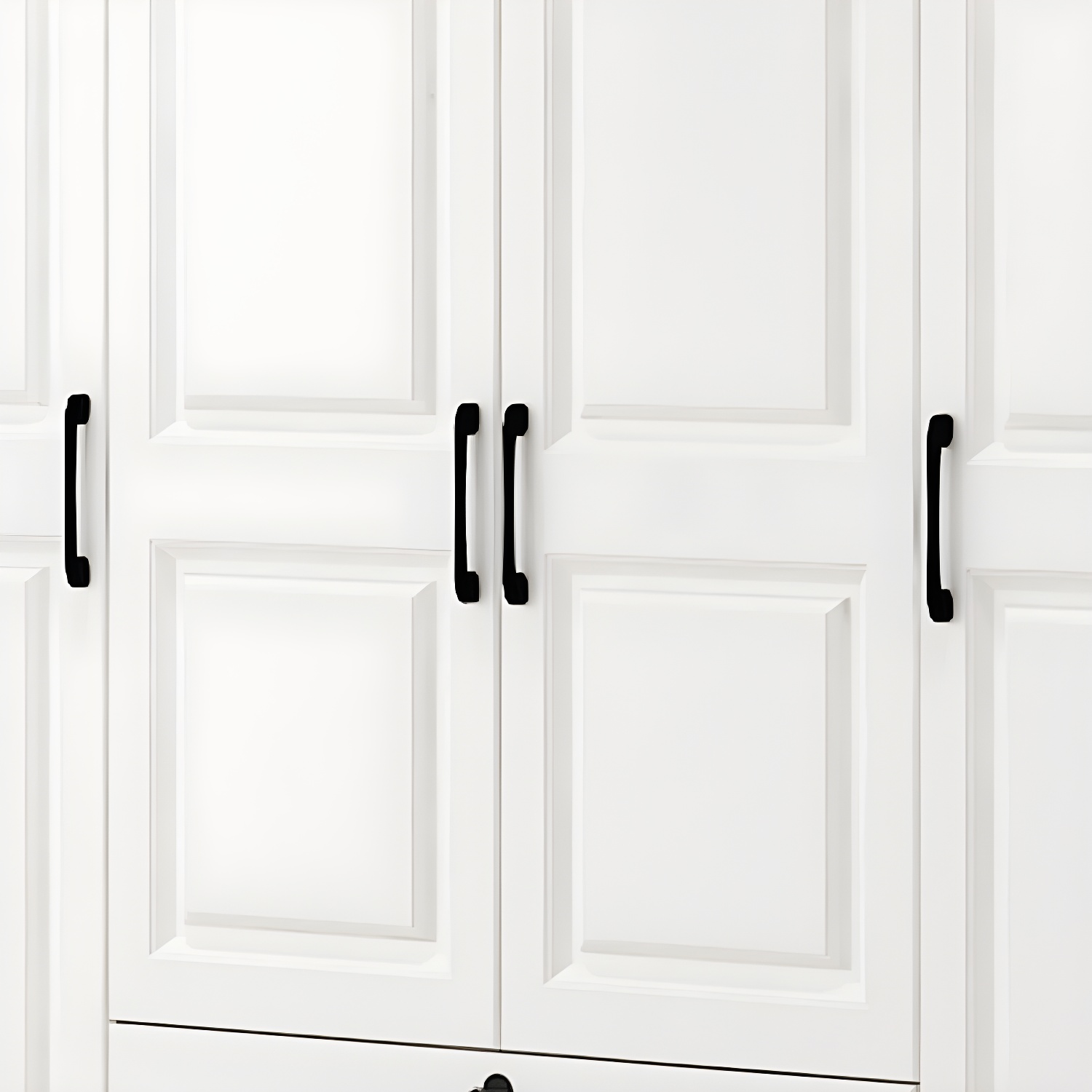 Wood White Modern Wardrobe Armoire with Drawers, Shelves, and Clothing Rod - image 6