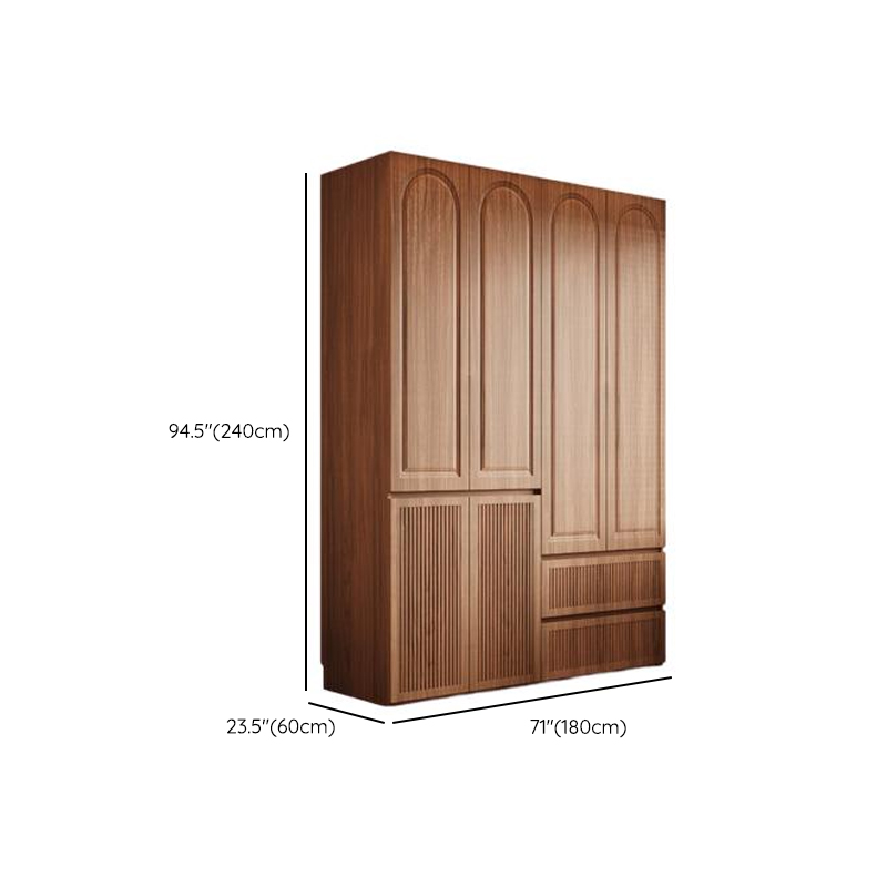 Acorn Minimalist Natural Wood Independent Wardrobe Closet with Soft Close Drawer, Soft Close Door, and Interior Shelves - image 21