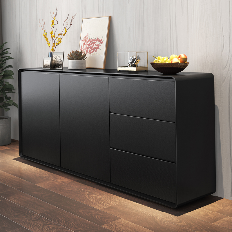 Simplistic Standard/Narrow Sideboard with 3 Drawers, 3 Shelves, Compartment, 2 Doors & Closet