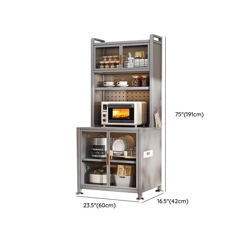 Modern Steel Sideboard Standard-Sized Open Storage Non-Adjustable Shelves - image 18