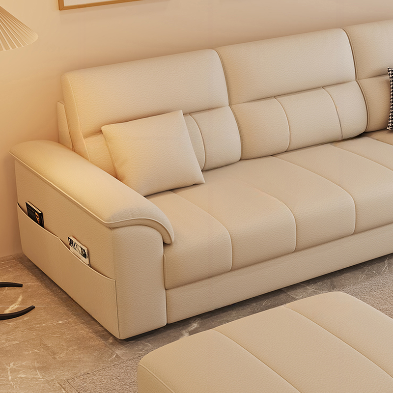 Straight/L-Shape Reversible/Horizontal Sofa/Sofa Recliner with Concealed Support & Natural Wood Frame - image 3
