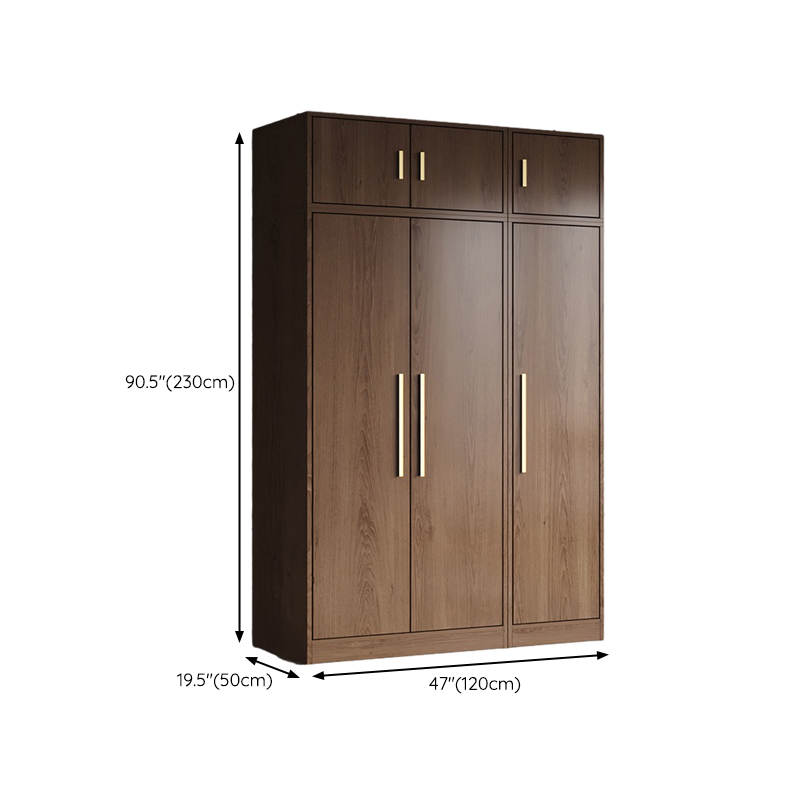 Modern Wood Wardrobe Armoire: 1pc Clothing Rod, Non-Adjust Shelves, Pre-Drilled Holes - image 21