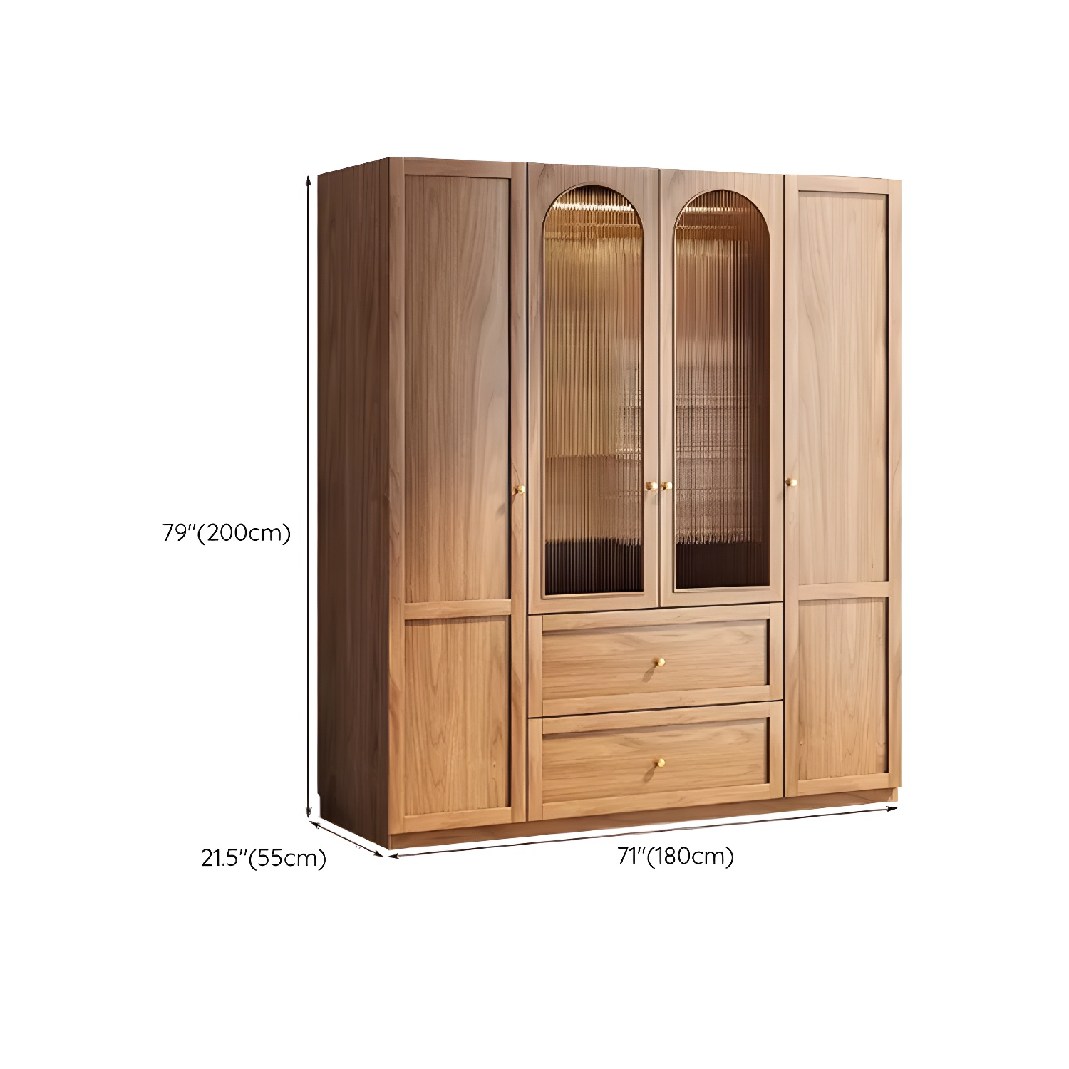 Fashionable Natural Wood Wardrobe Armoire for Stylish Closet Organization - image 12