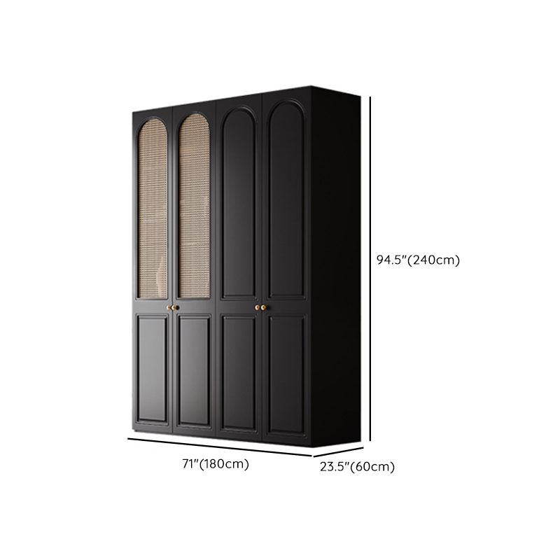 Modish Wood Independent Wardrobe Armoire with Compartments, Soft Close Door, and Interior Shelves - image 18