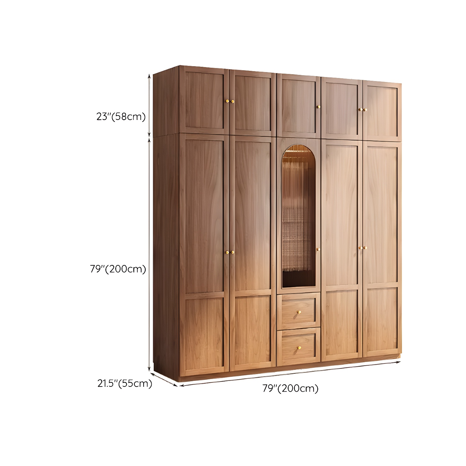 Fashionable Natural Wood Wardrobe Armoire for Stylish Closet Organization - image 19