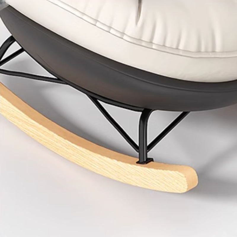 Art Deco Alloy Rocking Chair with Water Proof Upholstery and Flared Arm - image 11