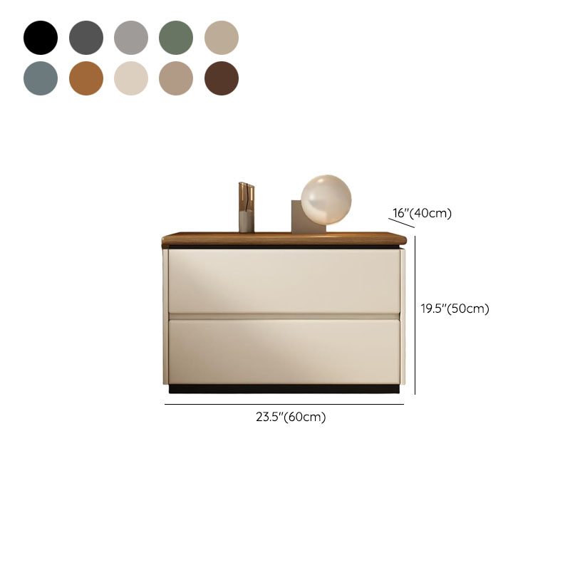 Modish 2 Tiers Drawer Storage Bedside Table with Laminate Countertop - image 39