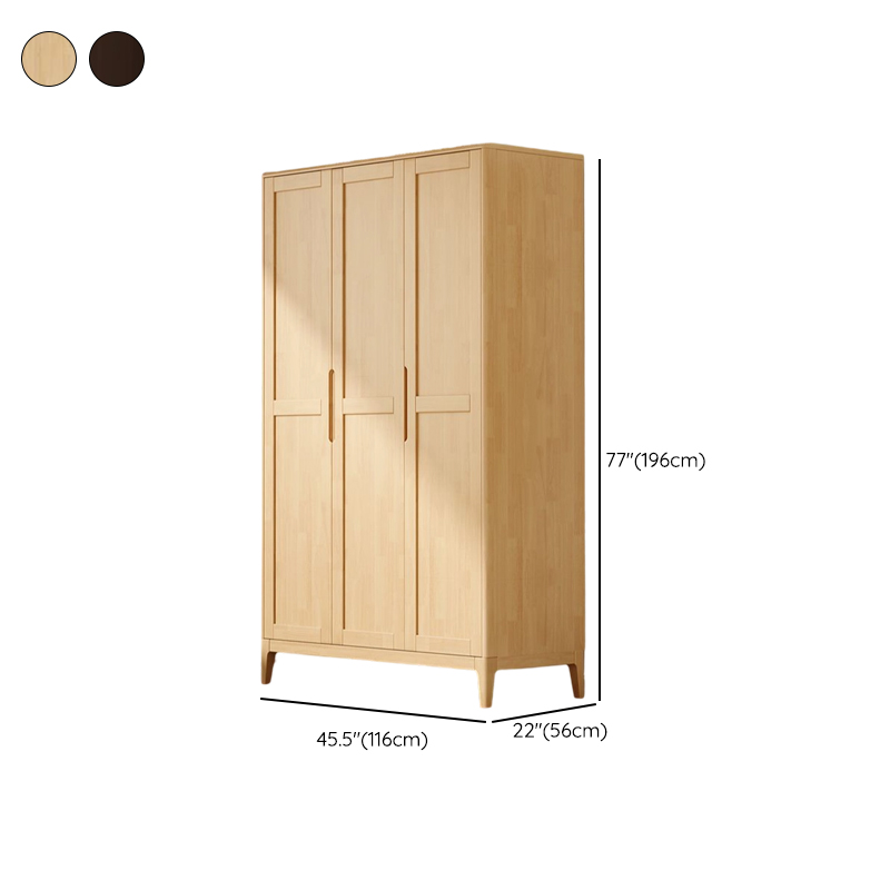 Minimalist Wooden Independent Wardrobe Closet with Compartments, Interior Shelves, Clothing Rod, and Gate - image 11