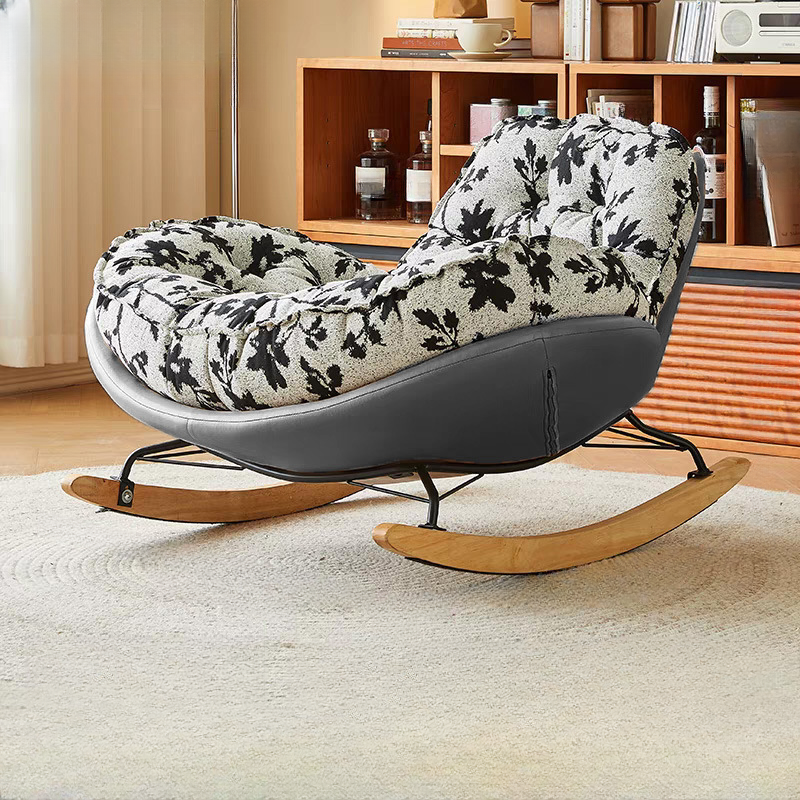 Modern Scratch-tolerant Upholstered Rocking Chair with Padded Comfort - image 20