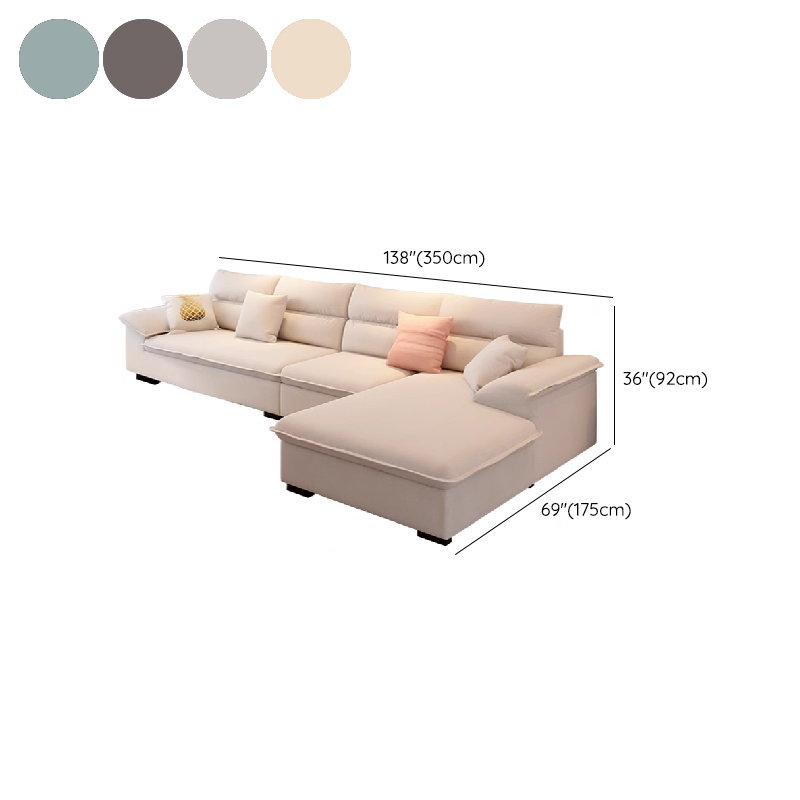 Modern Cotton and Linen L-Shape Sofa Recliner with Concealed Support - image 15