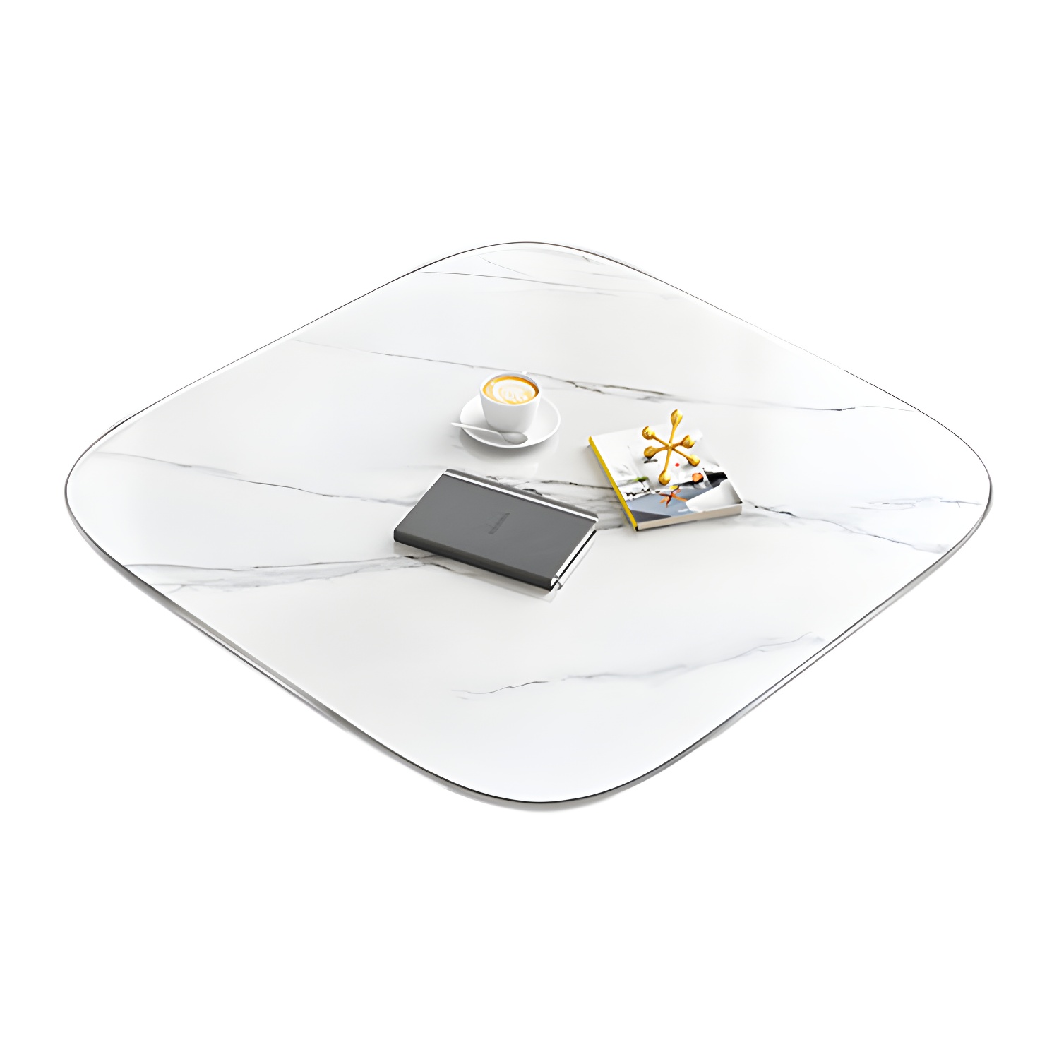 5 Piece Square Shape Sintered Stone Top Dining Room Table Set - image 9