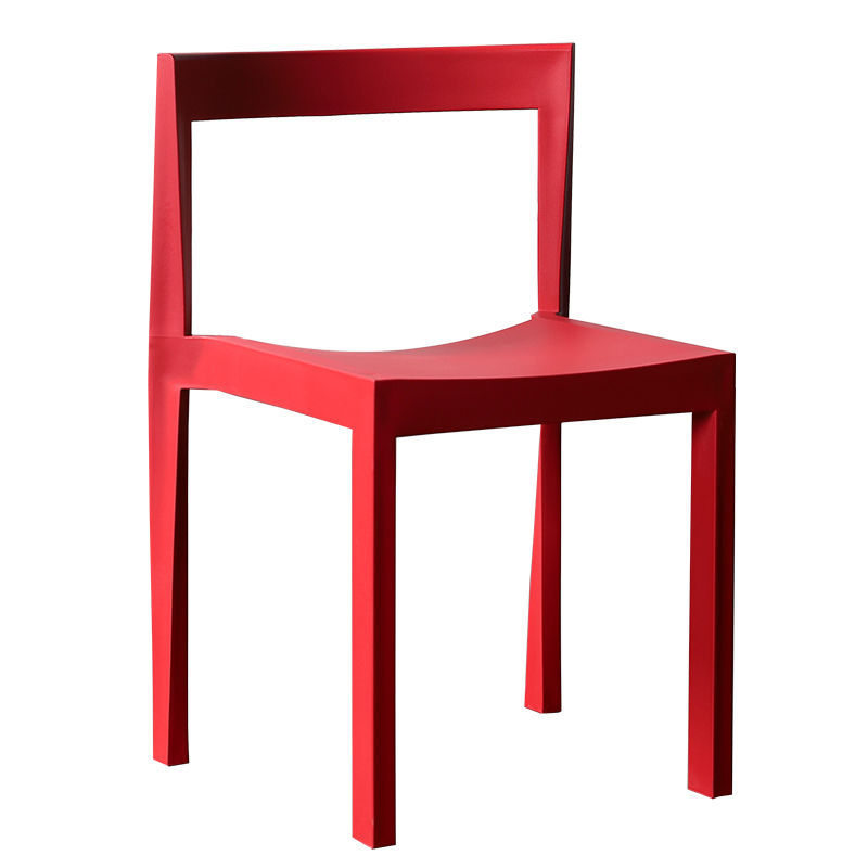 Simplistic Side Chair with Cerulean/Olive Green/Crimson Polymer Legs and Stackable Uncovered Back - image 11