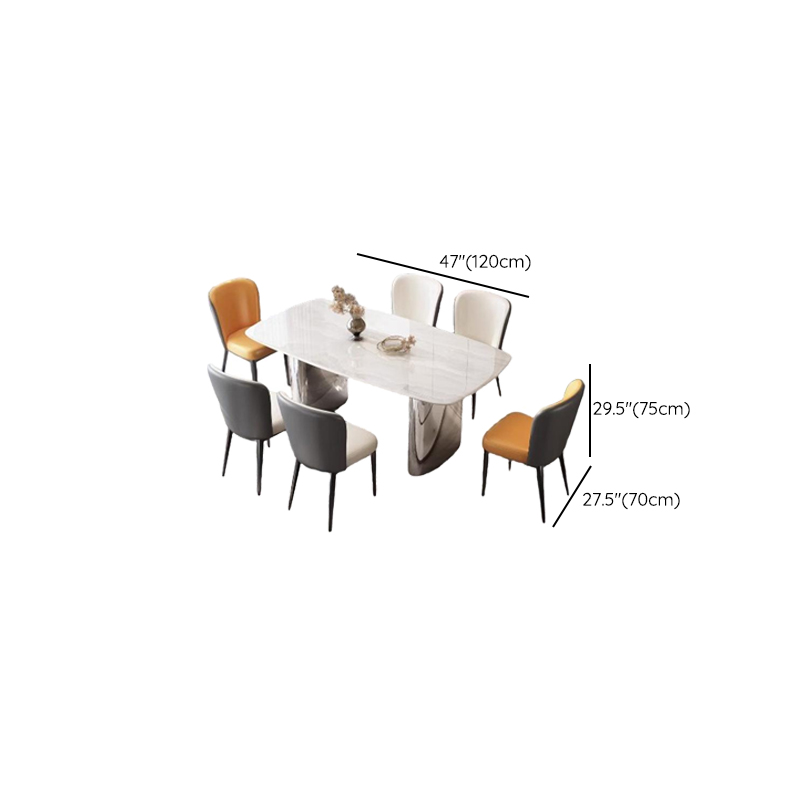 Modern Simple Style Dining Table Set with 7 Pieces Included - image 7