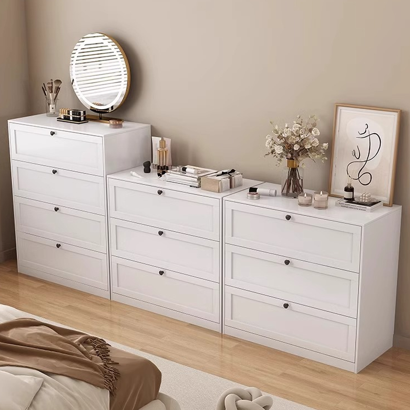 Simple Steel Bachelor Chest/Lingerie Chest with Drawers in White/Black - image 4