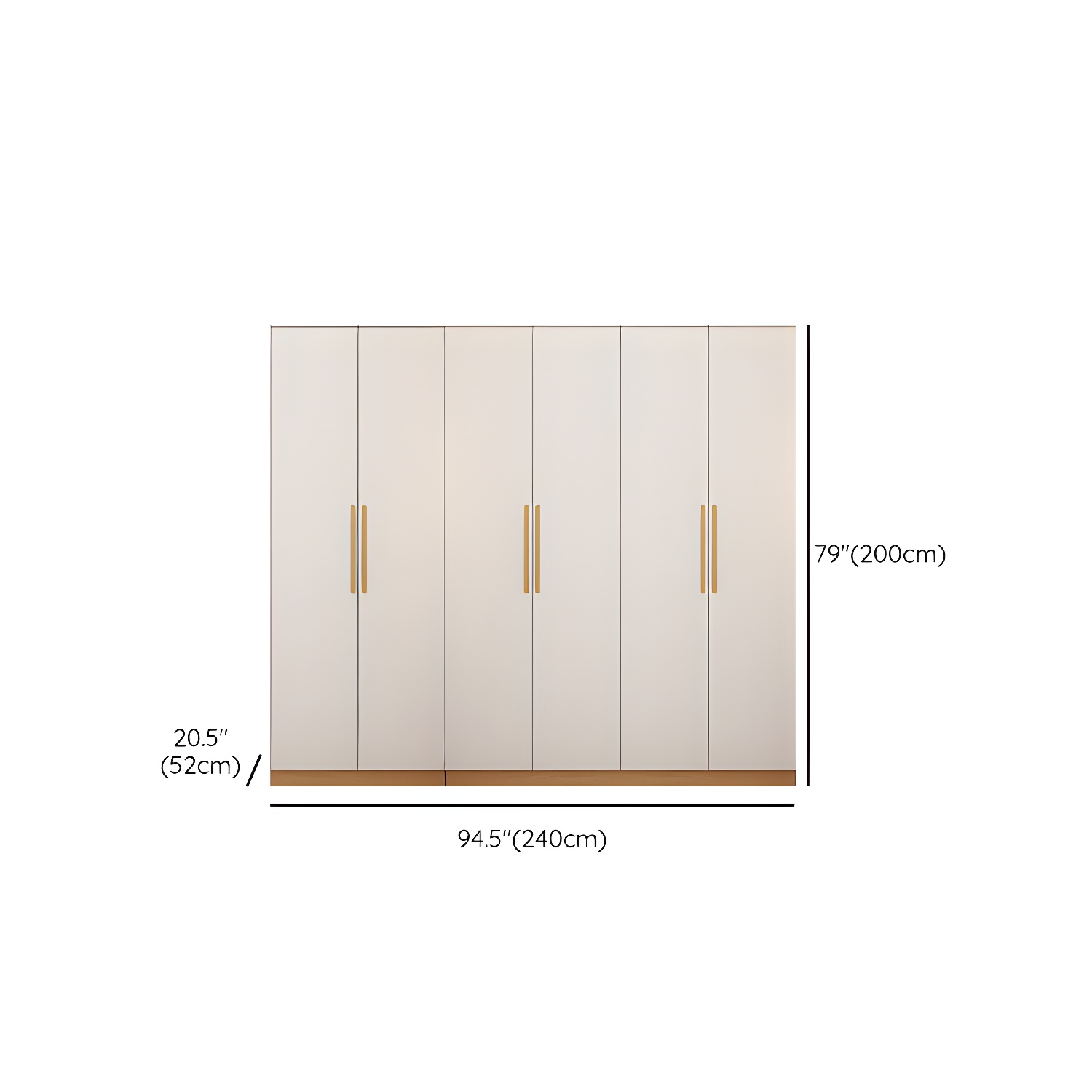 Contemporary Style Wardrobe Wooden Bedroom Closet with Hinged Door - image 21